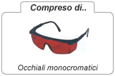 Occhiali monocromatici per utensili laser