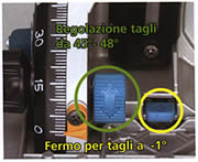 Regolazione taglio inclinato