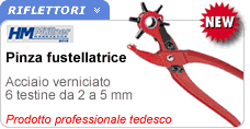 Pinza fustellatrice a 6 testine