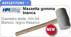 Mazza testa gomma manico legno