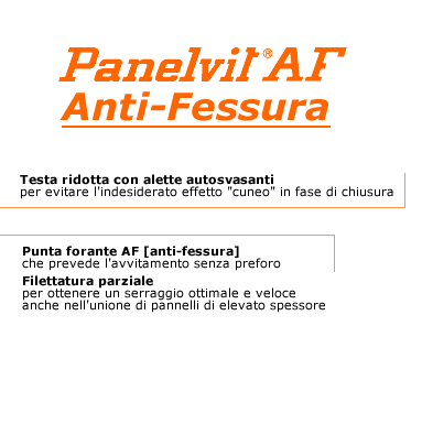 Vantaggi viti anti fessura Mustad