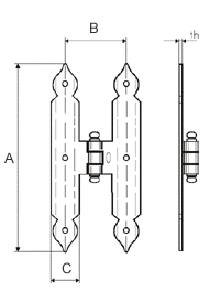 Dimensioni bandella art 1330