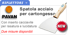 Spatola acciaio per cartongesso