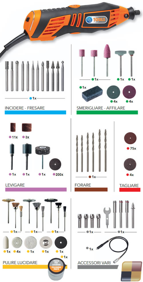 Kit minitrapano rotativo PG139T