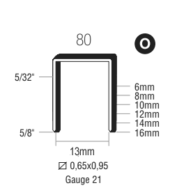 Punti metallici bronzati art.80 Ro.Ma