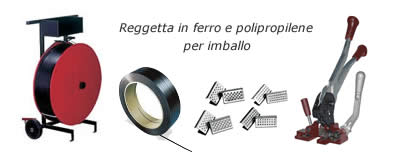 Reggetta in metallo o plastica ed accessori per reggia