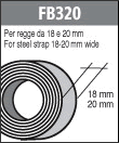 Tendireggia per reggetta metallo da 18 a 20mm