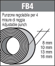 Tendireggia per reggetta metallo da 8 a 16mm