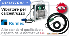 Vibratore per cemento calcestruzzo