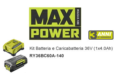 Gamma batterie 36V Max Power Ryobi