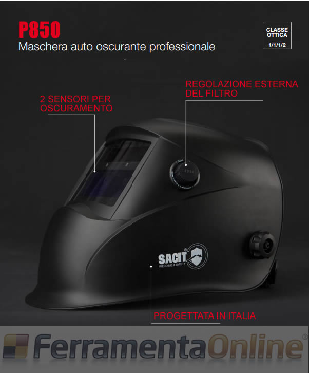 Maschera per saldare P850 Sacit