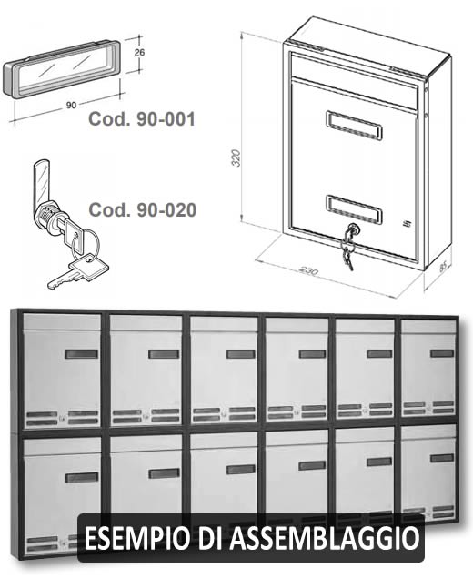 Cassetta postale componibile per condomini Silmec