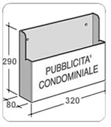 Cassetta porta pubblicita senza tetto