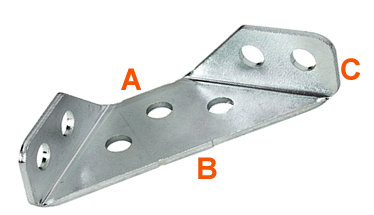 Dimensioni piastra zincata angolare art.908