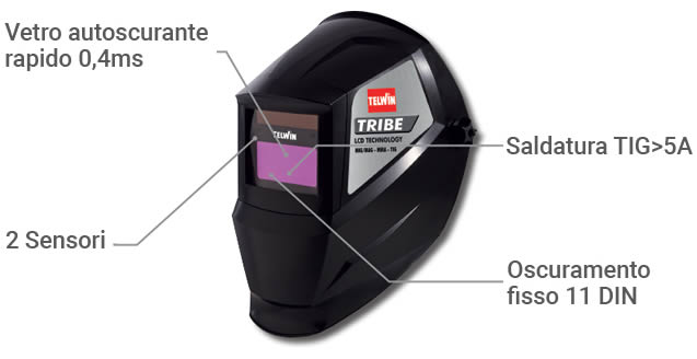 Maschera saldare TRIBE automatica