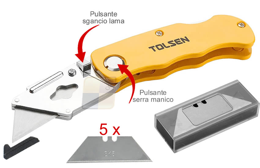 Cutter serramanico lama trapezio Tolsen 30007T