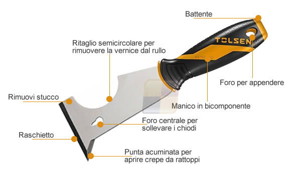 Spatola multifunzione Tolsen 40010T