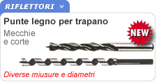 Punte trapano per legno in acciaio