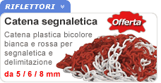 Catena segnaletica plastica