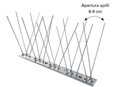 Dissuassori piccioni Inox asta flessibile Mec780