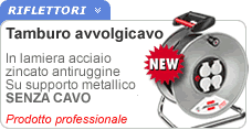 Avvolgicavo in acciaio zincato senza cavo