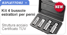 Kit 4 bussole estrattori per barre e perni