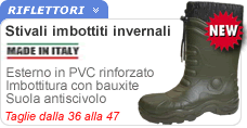 Stivali in pvc interno in pelo