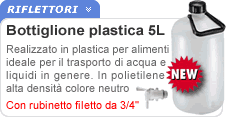 Bottiglione plastica con rubinetto