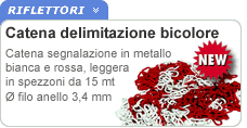 Catena bicolore metallo bianca rossa