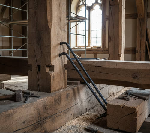 Cambre ferro per travi legn