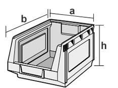 Dimensioni contenitore porta minuteria impilabile