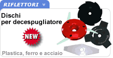 Dischi plastica, acciaio, ferro per decespugliatore