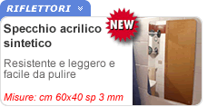 Specchio sintetico in acrilico Service Mirror