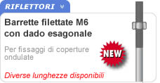 Barette filettate per fissaggio coperture