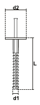 Dimensioni tassello FGS per isolanti