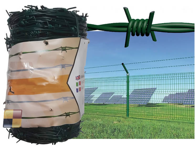 Filo spinato zincato e plastificato