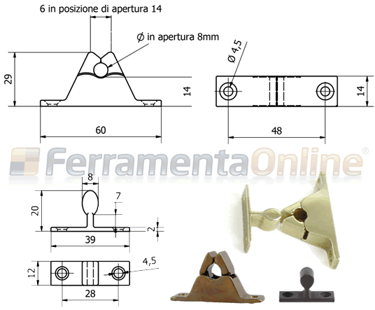 Pinza bloccaporte