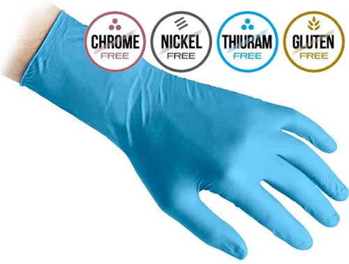 Guanti nitrile blu manichetta extra lunga Reflexz N100