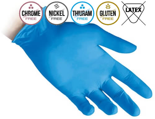 Guanti nitrile blu multiuso N80B