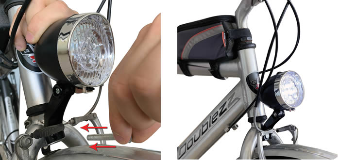 Luce anteriore 2 Led bici