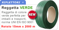 Rotolo reggetta poliestere verde