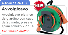 Avvolgicavo elettrico giardino 25m