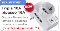 Adattatore elettrico triplo