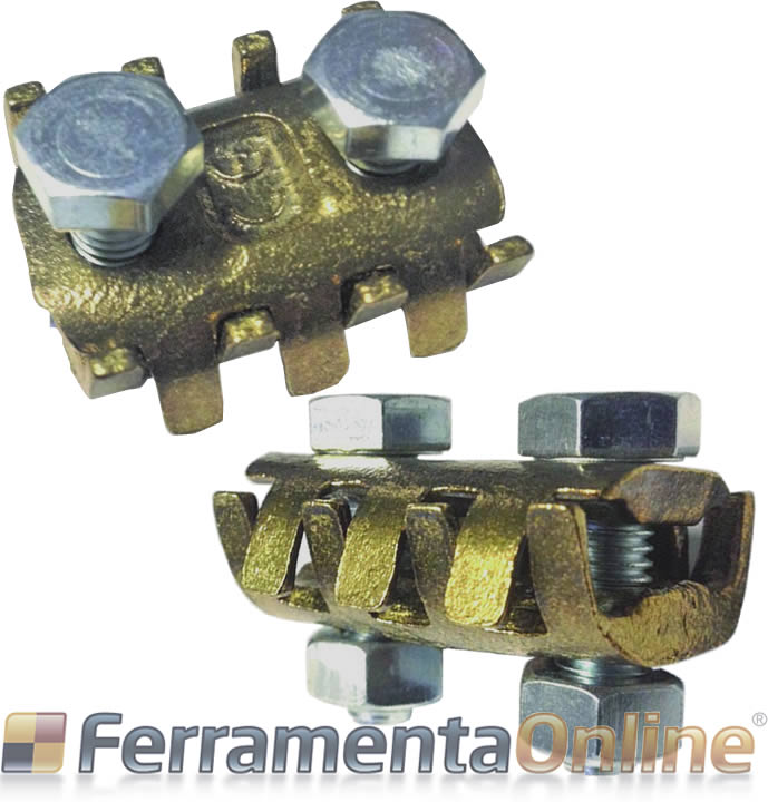 Morsetto pettine in ottone 2 viti