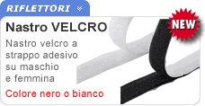 Nastro velcro bianco o nero