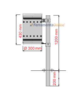 Dimensioni cestino portarifiuti zincato