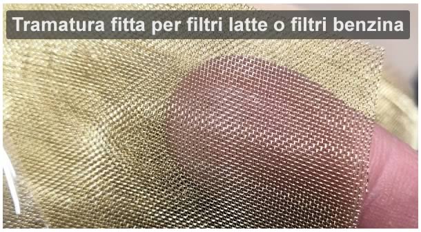 Rete ottone per filtri