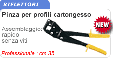 Pinza per assemblaggio profili cartongesso