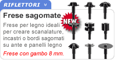 Frese sagomate per legno