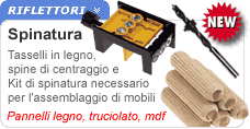 Attrezzi per la spinatura del legno